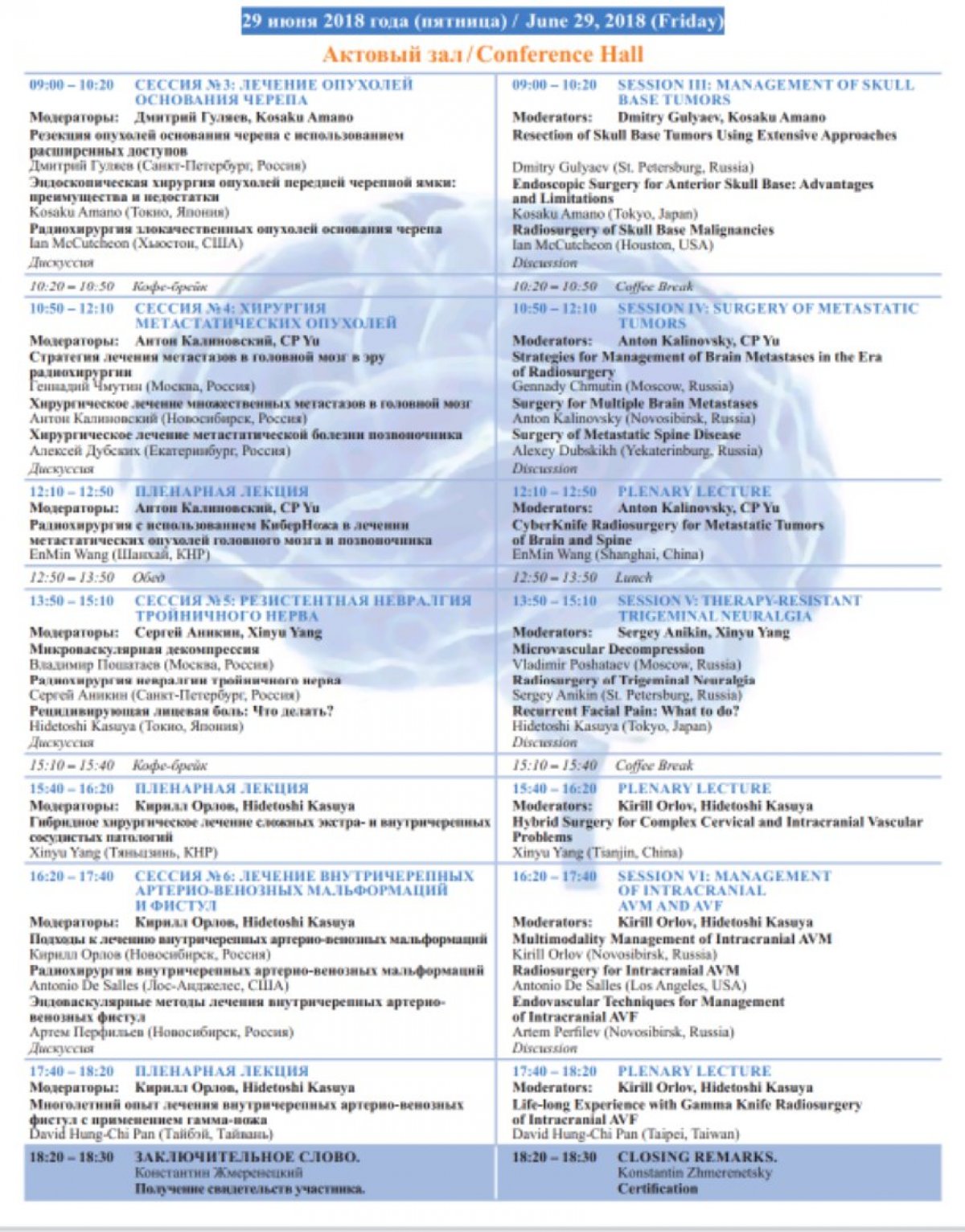 8-я конференция Азиатской Академии Гамма-ножа (AGKA) и 9-й Образовательный курс Азиатского конгресса нейро-хирургов (ACNS)