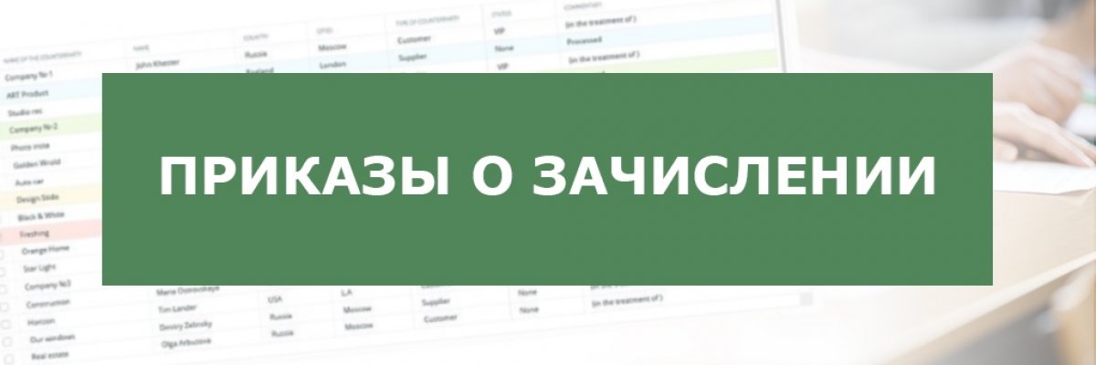 Опубликованы приказы о зачислении в аспирантуру от 30.08.2018