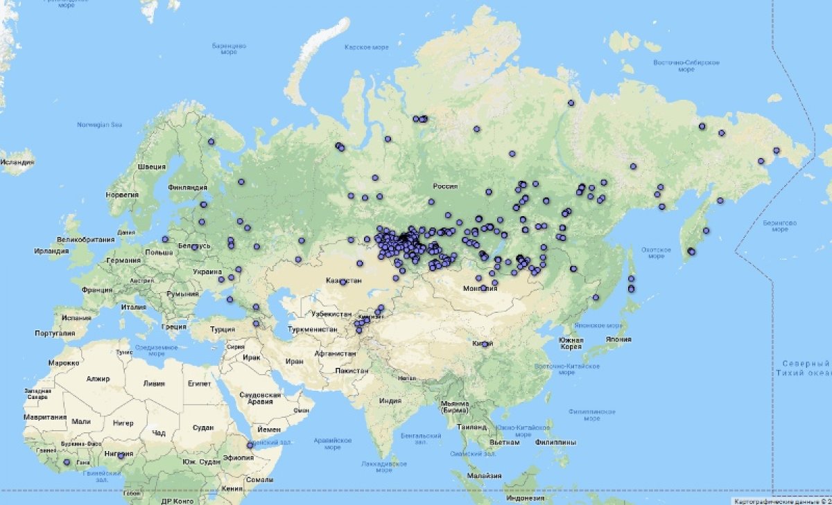 Интерактивная карта: география первокурсников покрывает 60 миллионов квадратных километров🌍