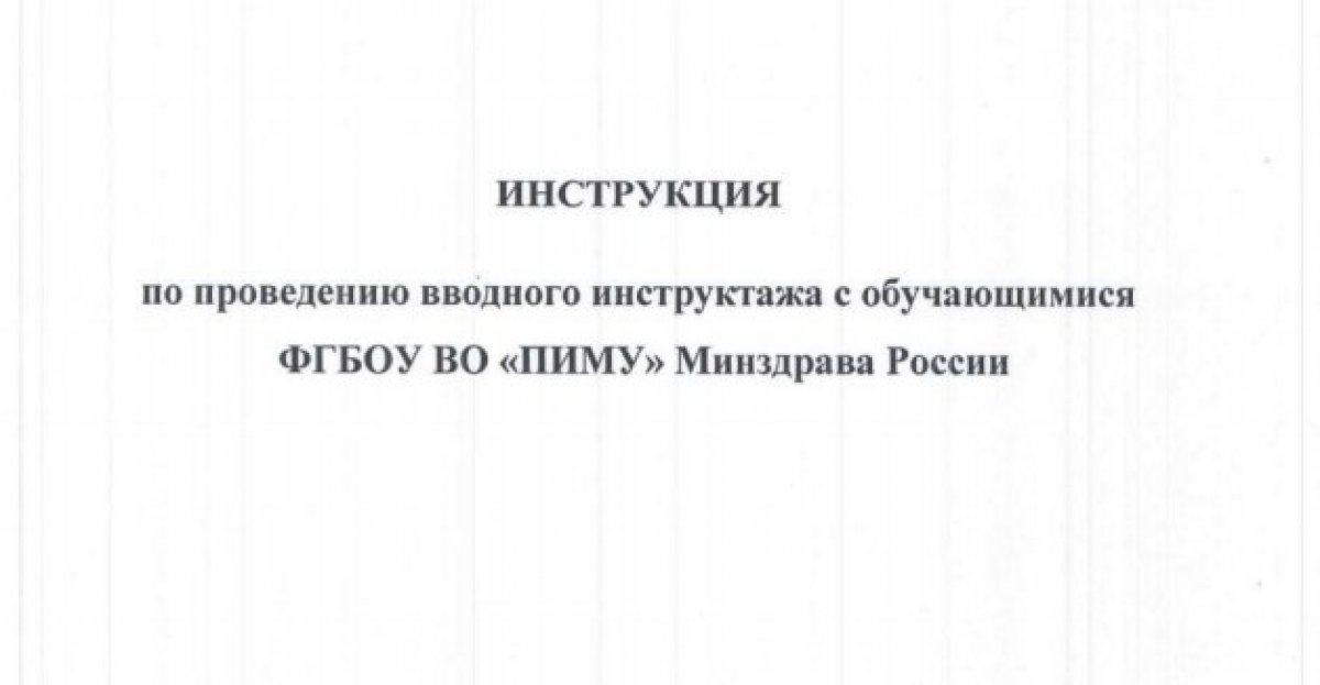 Вводный инструктаж обучающихся