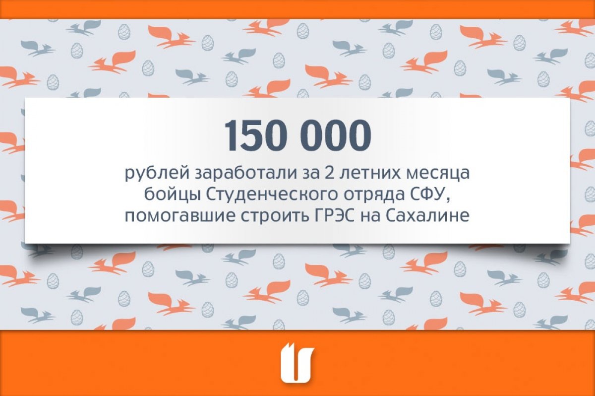 Трудовой сезон у студотрядов СФУ подошёл к концу, время подводить итоги. Где были и сколько заработали: news.sfu-kras.ru/node/20709