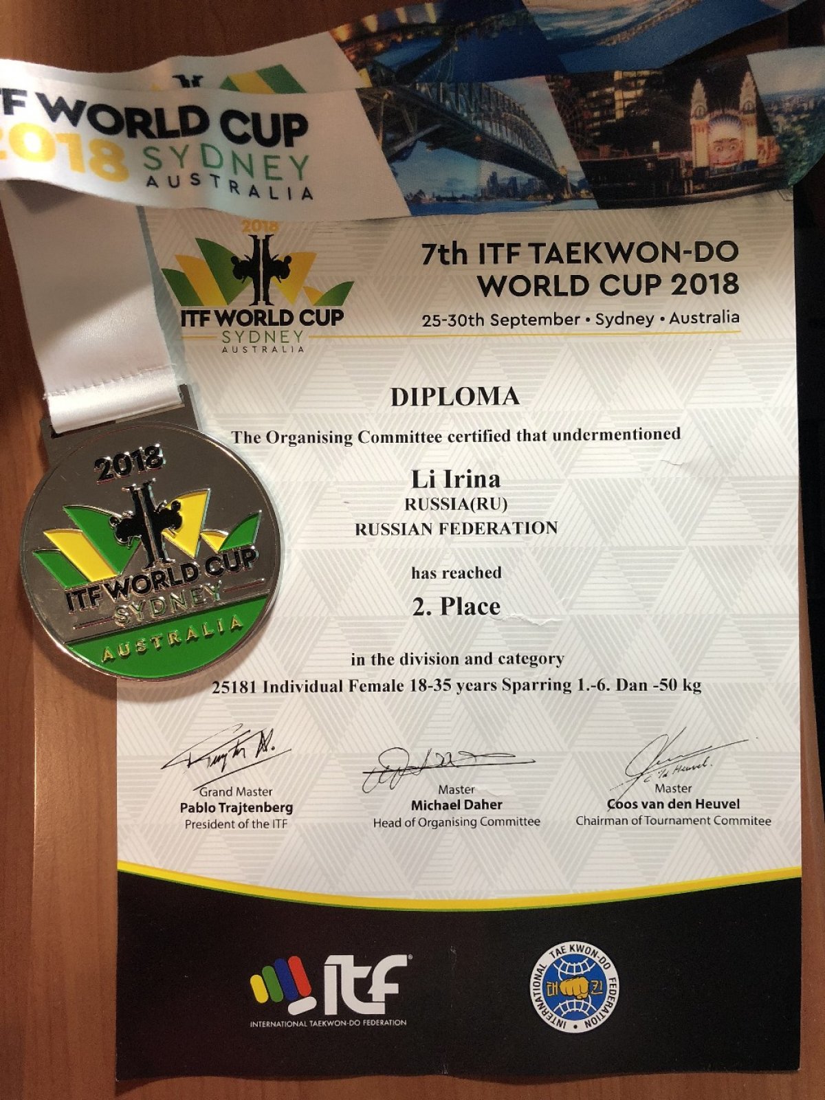 Ирина Ли – серебряный призер кубка Мира по Taekwondo ITF!