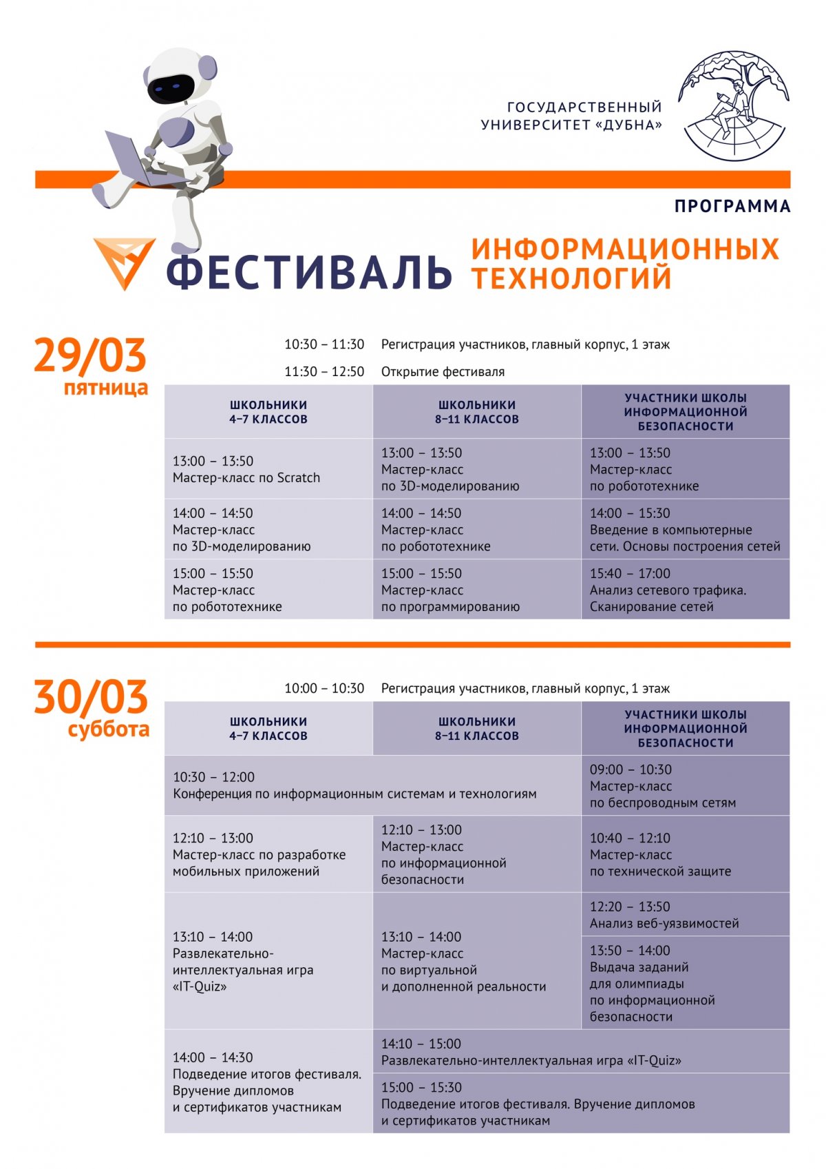 📢 Регистрация на VI Открытый фестиваль в области информационных технологий ИСАУ продолжается 👉https://vk.cc/92nZQ6