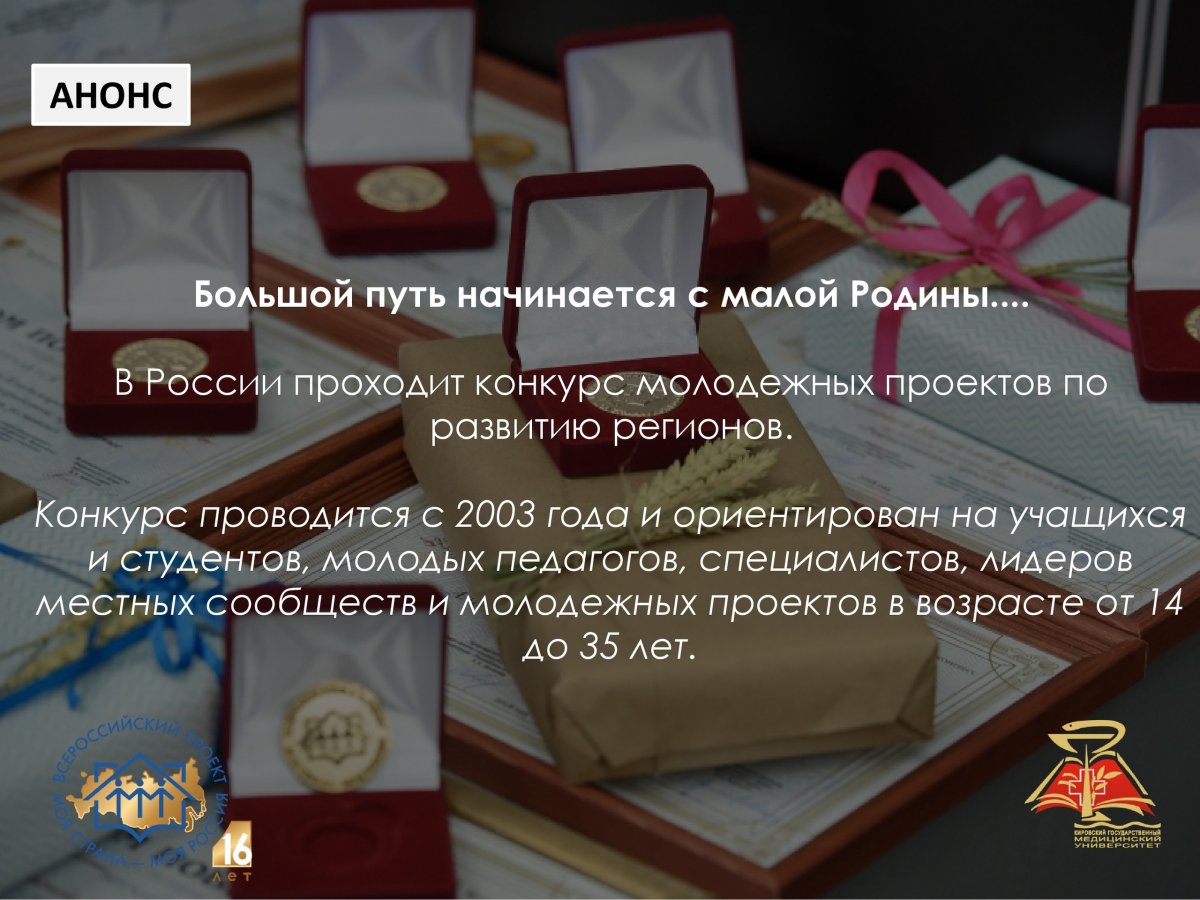 Дан старт XVI Всероссийского конкурса «Моя страна – моя Россия»