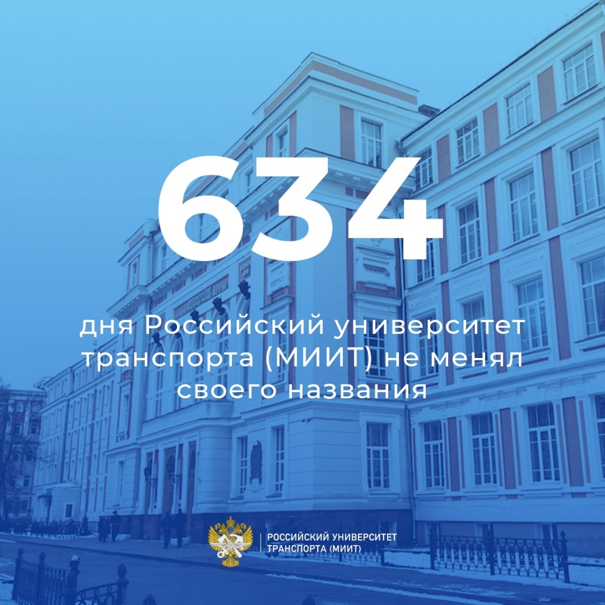 Цифра дня: 634 дня наш университет не менял своего полного названия!