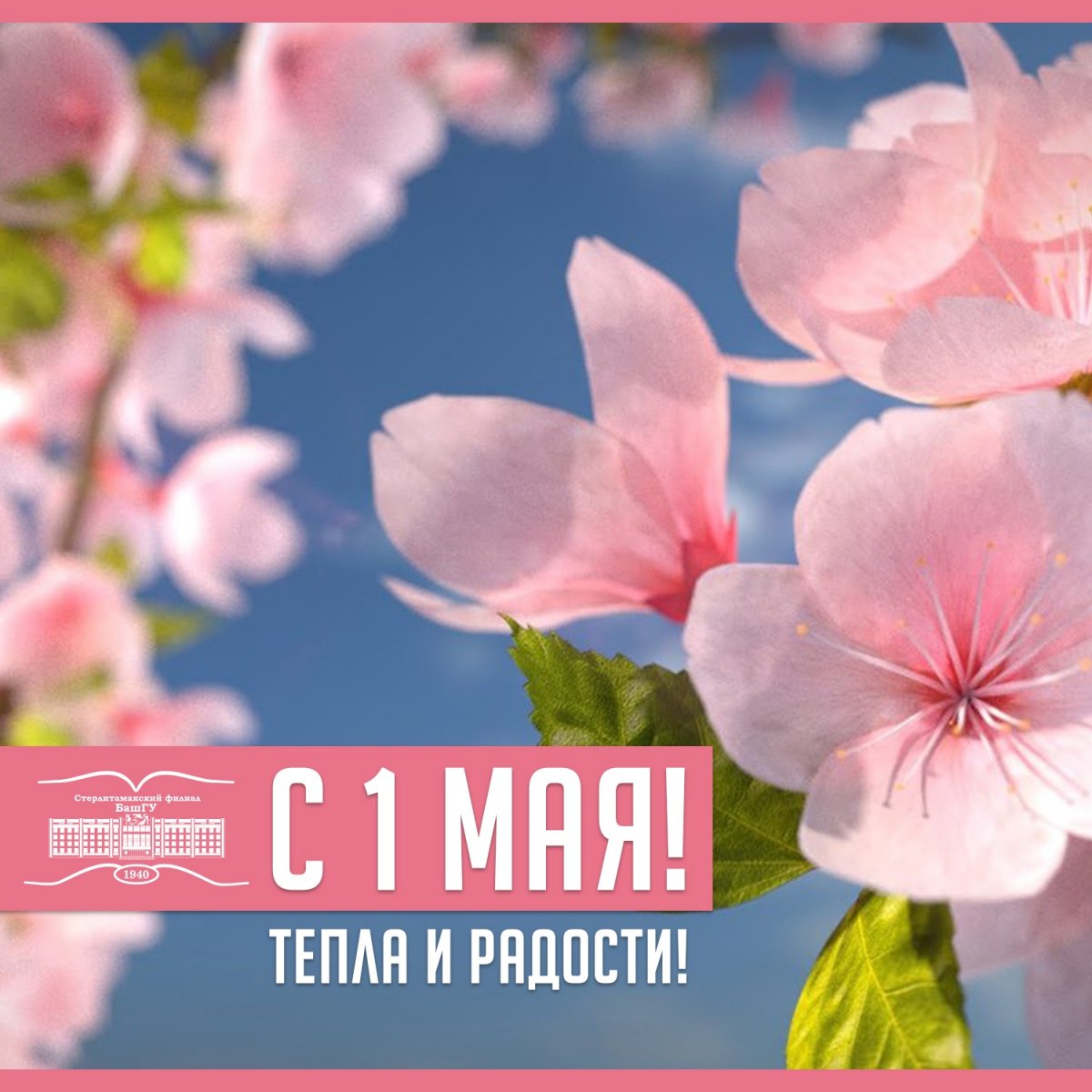 Поздравление директора СФ БашГУ с праздником Весны и Труда