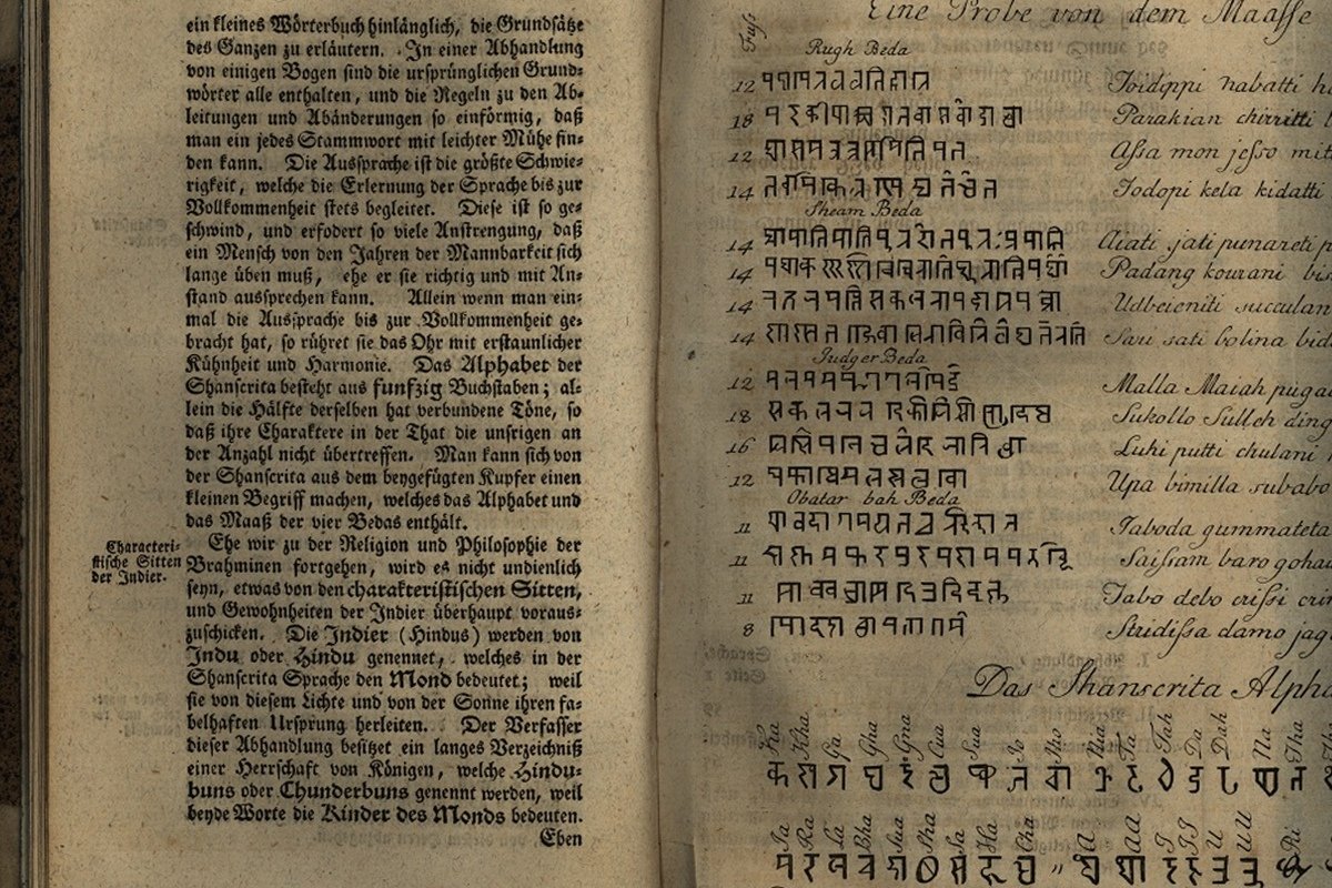 В отделе редких книг и рукописей Научной библиотеки хранится изданный в Лейпциге в 1773 году немецкий перевод книги офицера Британской Ост-Индской компании и драматурга Александра Доу