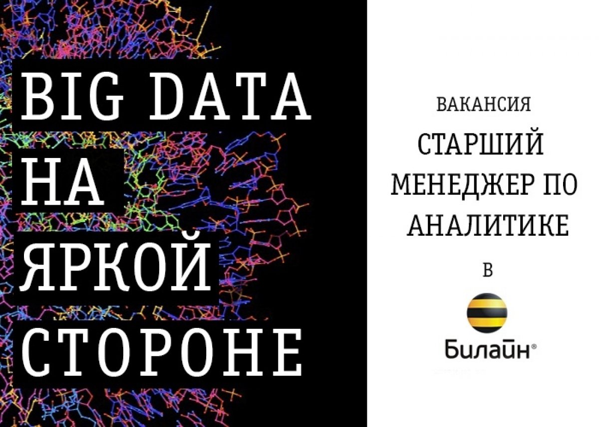 Команда Big Data Билайн ищет Старшего менеджера по аналитике в городе Воронеж!