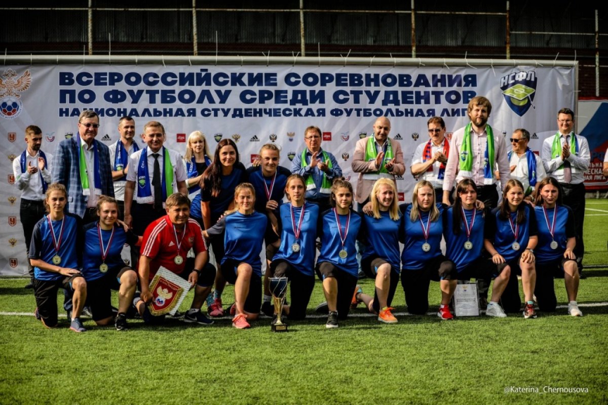 Женская сборная команда СГСПУ серебряный призер России по футболу среди студентов 2019 года