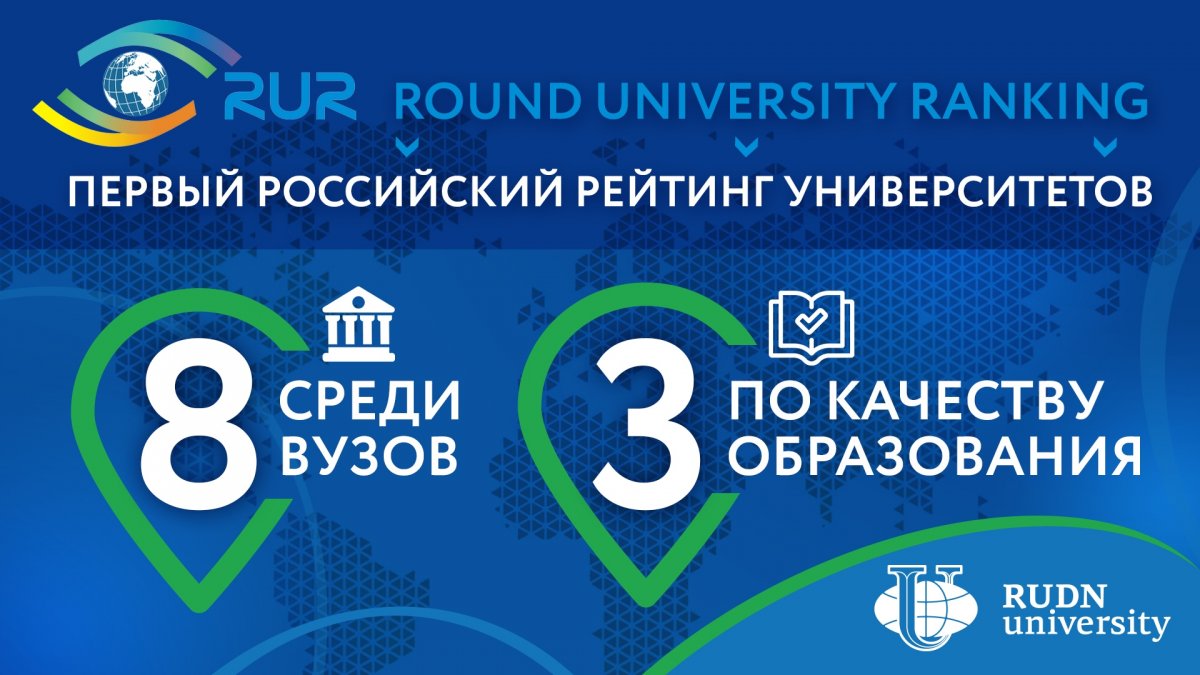 РУДН занял 8 место среди российских вузов и 3 - по качеству образования 📃