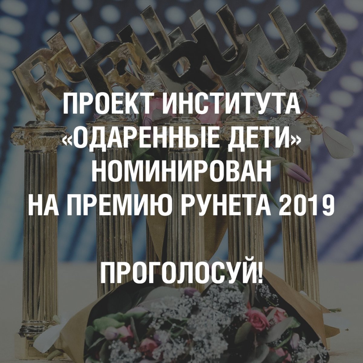 Общеинститутский проект «Одаренные дети» во второй раз номинирован на Премию Рунета в категории «Детский Рунет»