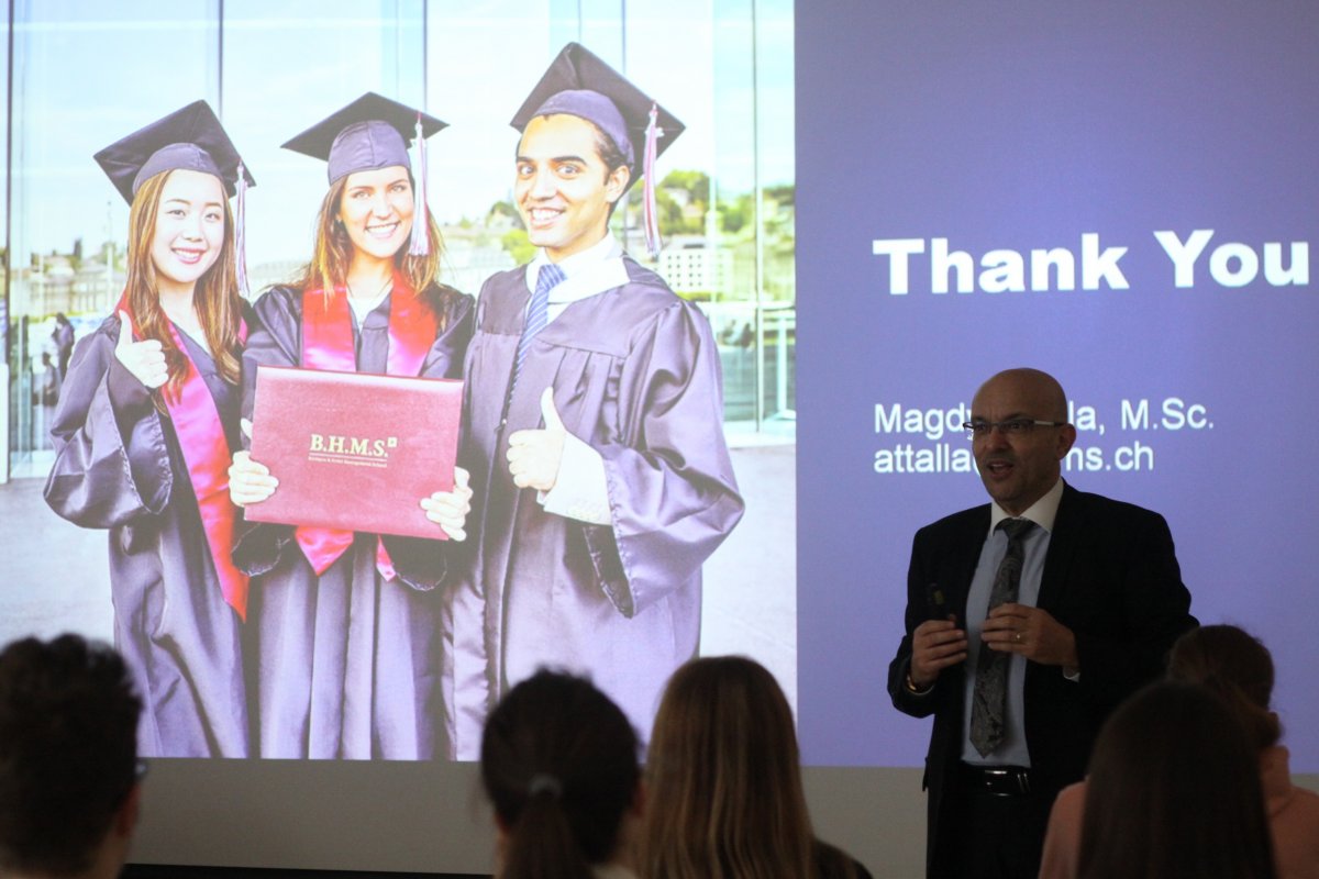 19 февраля студенты Отельной школы посетили мастер-класс «Современные направления туризма» Магди Атталла (Швейцария), регионального директора BHMS Business & Hotel Management School.