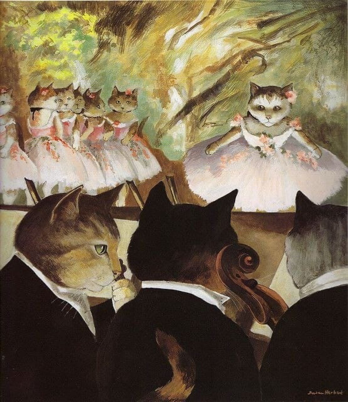 Эдгар Дега. Музыканты в оркестре. 1872. Холст, масло. 69 x 49 см. Штеделевский художественный институт, Франкфурт-на-Майне