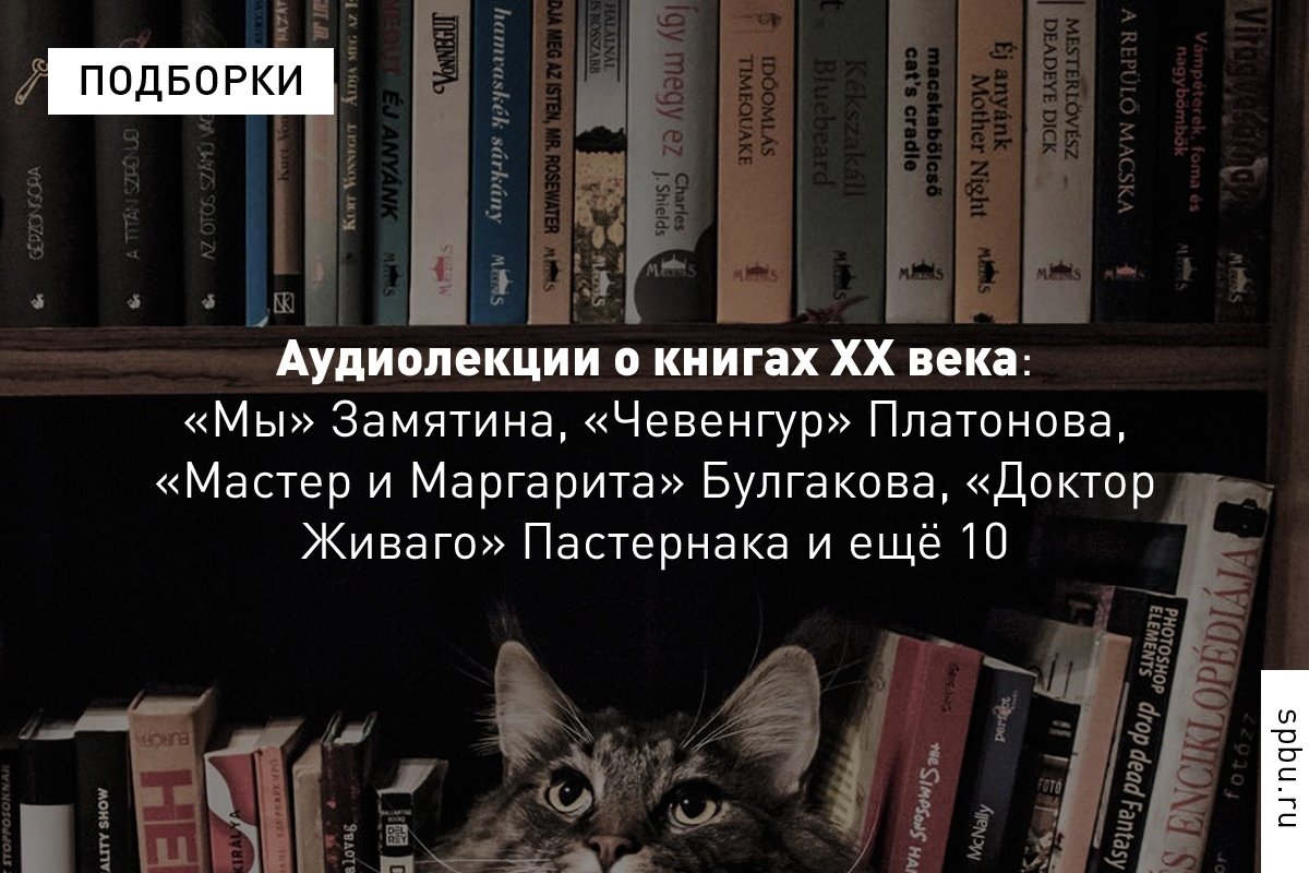 Подборка из 14 аудиолекций, посвящённых книгам XX века: https://vk.cc/a5WKR1
