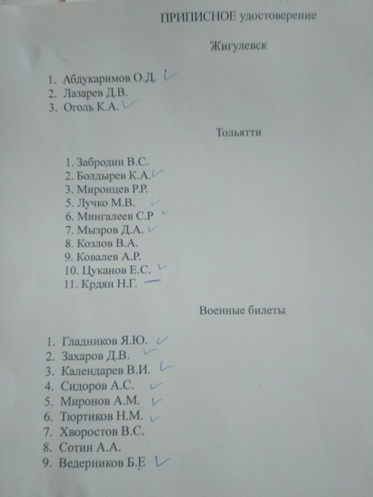 Данным студентам срочно позвонить в Отдел кадров по работе со студентами по тел.401893,добавочный- 132 Марине Александровне