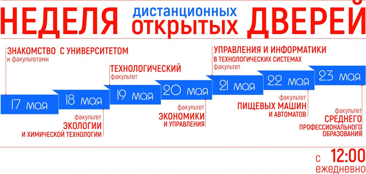 🔊Уже завтра в 12.00 День открытых дверей ВГУИТ в формате онлайн трансляции!