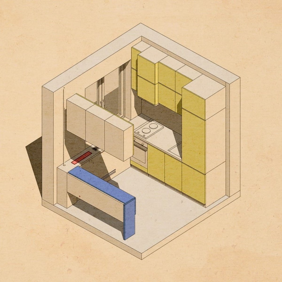 Проект кухни-трансформера с функцией зоны отдыха студентки 3 курса профиля Архитектурная среда и дизайн – Анны Склезневой