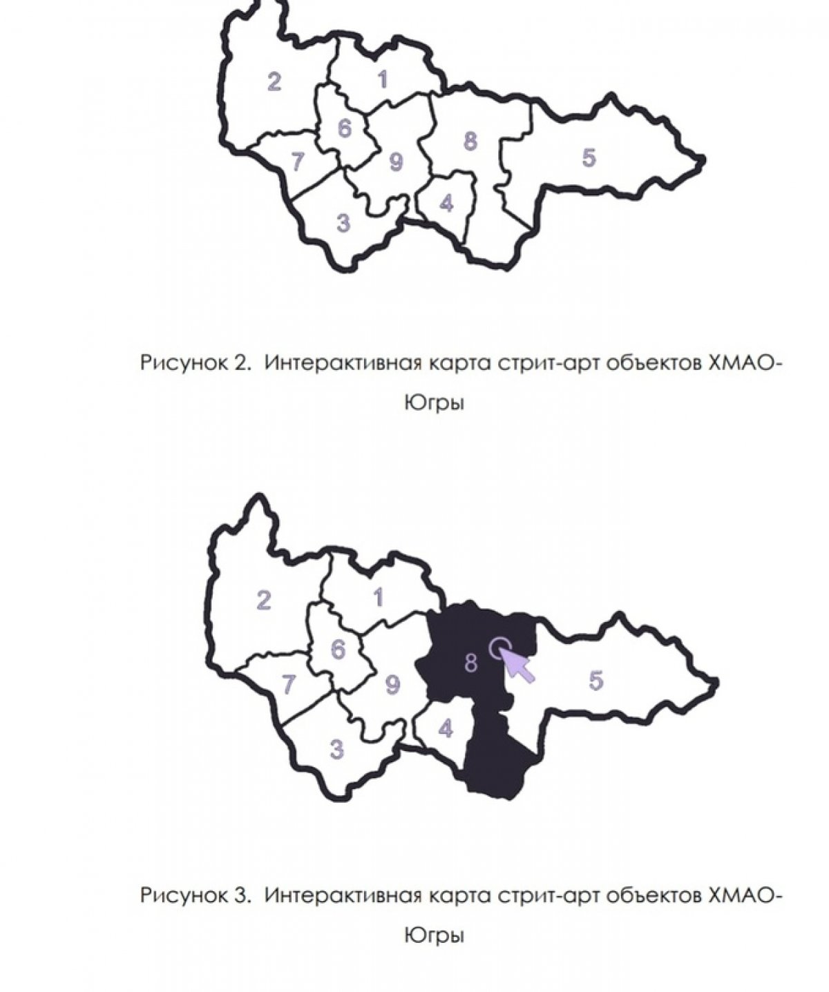 Контурная карта хмао