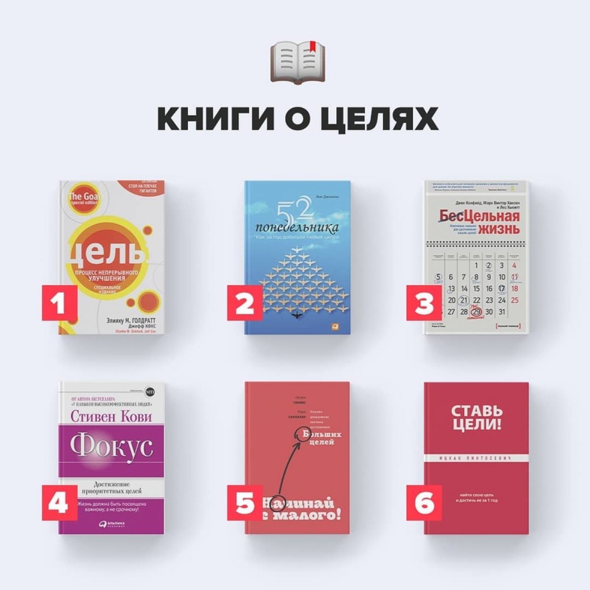 🚀 6 крутых книг по достижению целей: