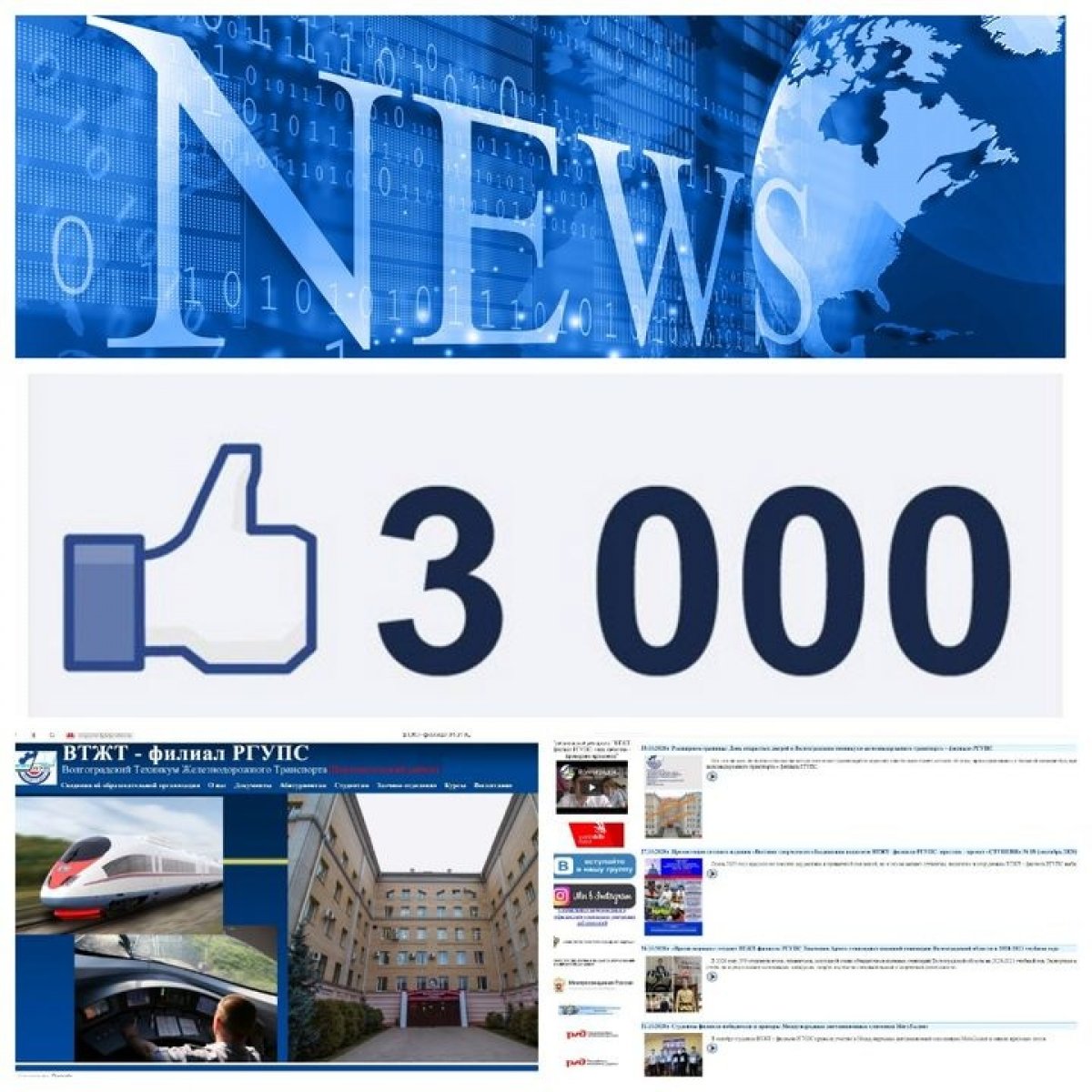 🏆«NEWS-3000»: сайт ВТЖТ-филиала РГУПС-ориентир вашего успеха!🏆