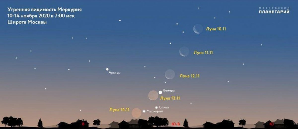 Луна в ноябре 2023г. Меркурий на небе. Меркурий и Венера на небе. Меркурий на утреннем небе. Меркурий видно с земли.