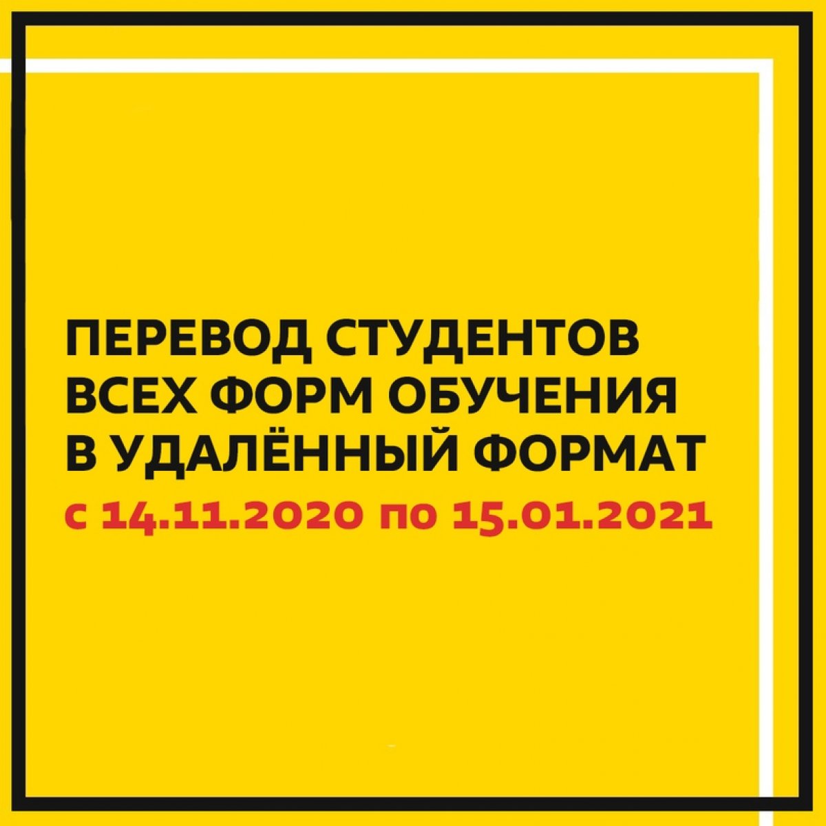 На основании приказа ректора Университета от 11.11.2020 №11/11/20/О-01-Э студенты очной