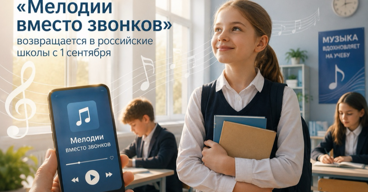 Проект «Мелодии вместо звонков» возвращается в российские школы с 1 сентября Проект «Мелодии вместо звонков» возвращается в российские школы с 1 сентября